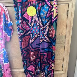 Vibrant Star and Animal Print Pants